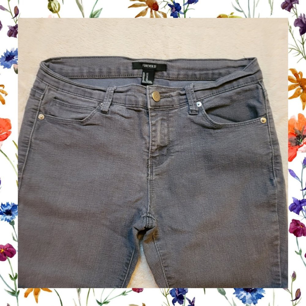 Forever 21 - size 27 - skinny jeans - gray